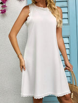 Ladies' Lace Neckline Off-Shoulder Dress | Elegant and Fashionable Style