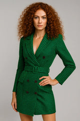 Herbst und Winter Damenmode mit langen Ärmeln und doppeltem Gürtel