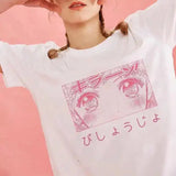 Graphic Tee with Manga Design-1