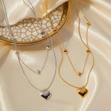 Lovemi - Love Double-Layer Necklace 18K vergoldete Schlüsselbeinhalskette