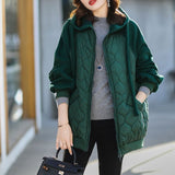 Cozy Hooded Stitching Puffer Coat