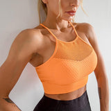 Lovemi - Sport-BH für Damen mit mittlerem Halt, gekreuztem Rücken, bügellos, herausnehmbaren Körbchen, Freedom Seamless Racerback, Yoga, Laufen, Sport-BHs 