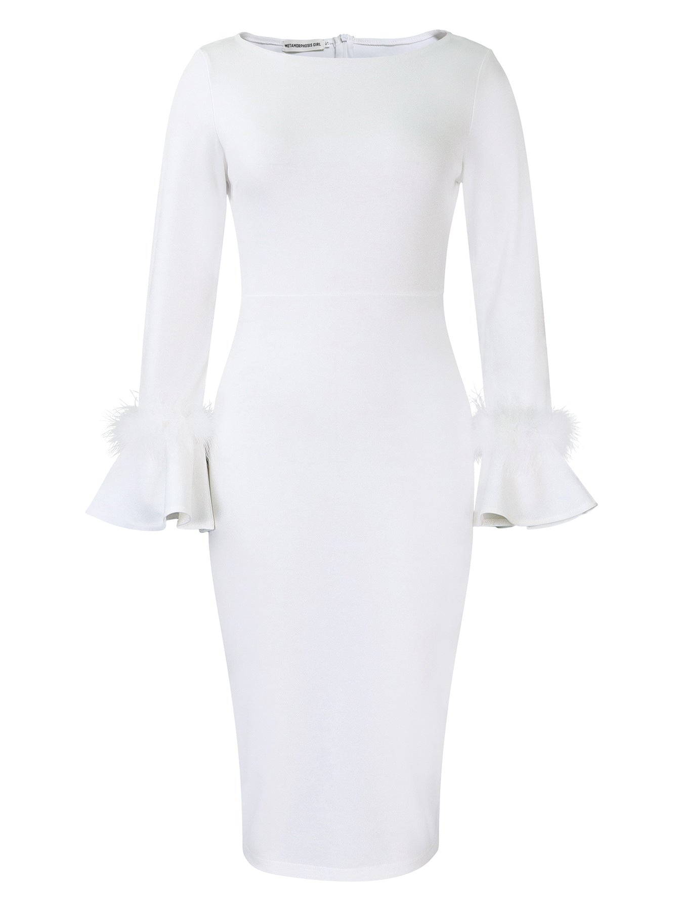 Chic Bell Sleeve Sheath Dress