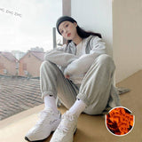 Lovemi -  Gray Casual Pants Female Student Autumn And Winter