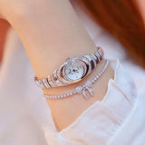 Lovemi – Damen-Golduhr, Diamant-Armbanduhr, weibliche Mode-Armbanduhren, Frauen-Volldiamant-Uhr
