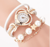 Lovemi – Circle Damen-Perlenarmbanduhr, modische Love-Diamant-Digital-Damenuhr