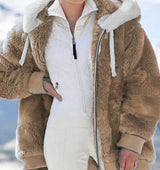 Cozy Plush Zip-Up Hooded Jacket