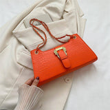 Lovemi - Damenmode, einfache Kette, modische Tasche, Schultertasche, lässiger Trend, Umhängetasche, kleine quadratische Tasche