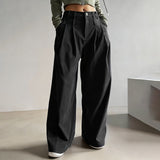High-Waisted Pleated Wide-Leg Pants