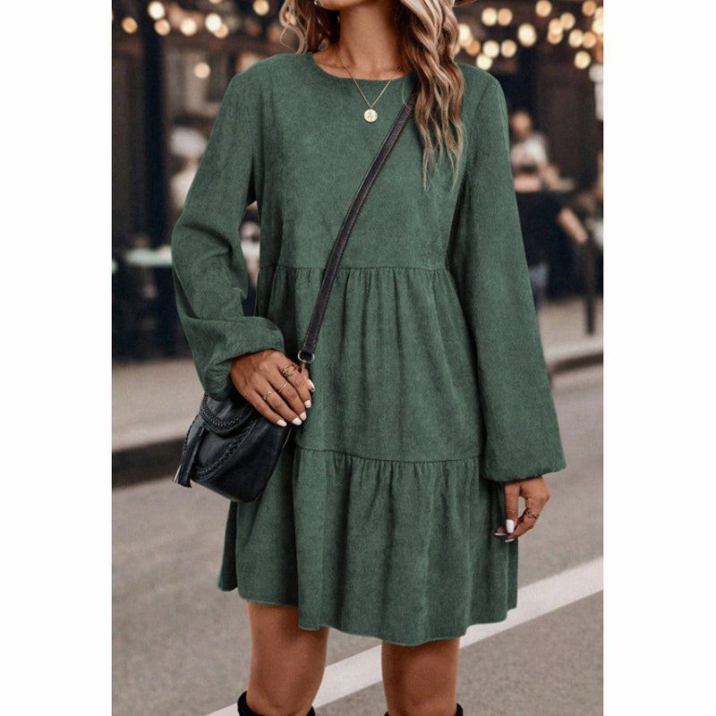 Corduroy A-Line Mini Dress