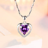 Lovemi – 925 herzförmige Strass-Halskette, luxuriöse personalisierte Halskette für Frauen, Schmuck, Valentinstagsgeschenk