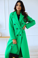 Chic Double-Breasted Wool Coat