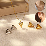 Lovemi – Retro herzförmige Halskette aus Edelstahl, personalisierte Liebeskette für Damenschmuck, Valentinstag