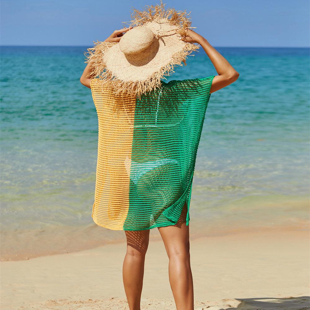 Lovemi - Strand-Oberteile mit ausgehöhlten Mustern, Überwurf, Bikini-Überbluse aus Strick