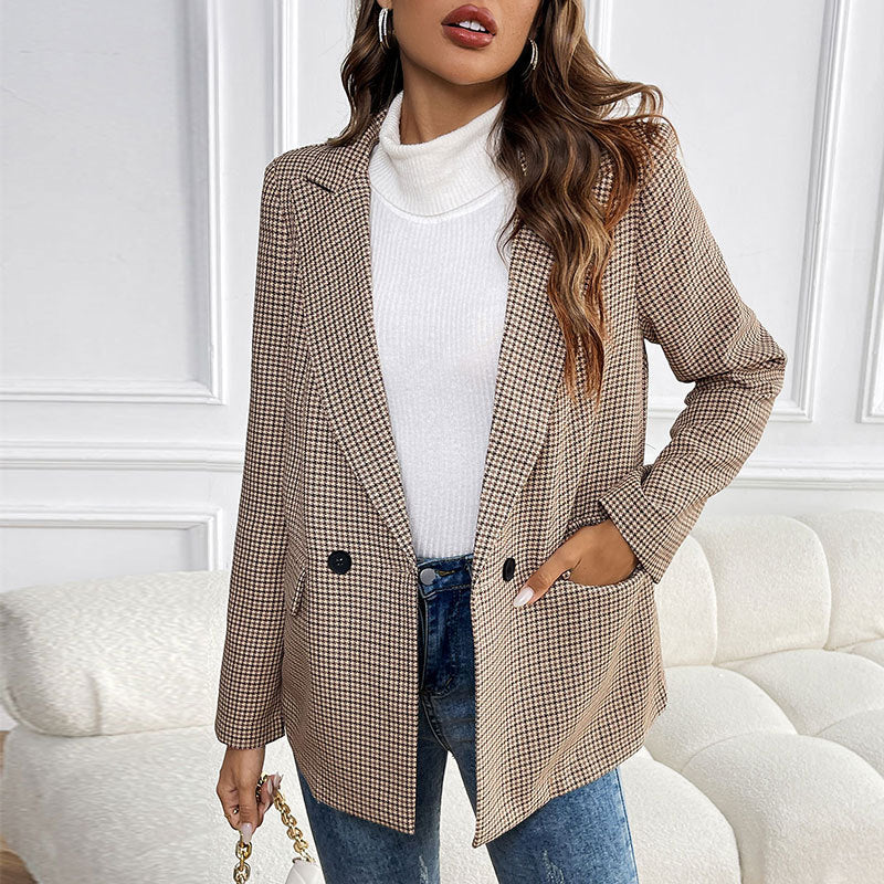 Timeless Houndstooth Suit Jacket