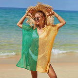 Lovemi - Strand-Oberteile mit ausgehöhlten Mustern, Überwurf, Bikini-Überbluse aus Strick