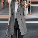 Sleeveless Blazer Vest Cardigan