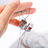 Rétro ouverture et fermeture amour Zircon Album boîte collier Ins personnalisé collier clavicule chaîne bijoux pour femmes saint valentin