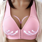 Lovemi -  Sexy Push Up Bra Front Closure Solid Color Brassiere Wireless Bralette Breast Seamless Bras For Women Underwear Plus Size