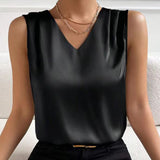 Satin V-Neck Camisole Tank