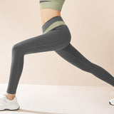Lovemi - Gespleißte Yogahosen mit hoher Taille, nahtlose Leggings mit Po-Lift, schnelltrocknende Laufsport-Fitnesshose für Damenbekleidung