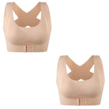 Women's Push-Up Bra with Posture Corrector | Front Closure Cross-Back Bralette