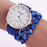 Lovemi - Mode Genf Blumen Uhren Frauen Kleid Elegante Quarz Armband Damenuhr Kristall Diamant Armbanduhr Geschenk Reloj Mujer