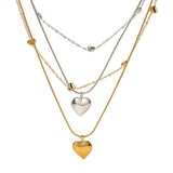 Lovemi - Love Double-Layer Necklace 18K vergoldete Schlüsselbeinhalskette