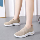 Lovemi - Lässige Netzschuhe, Socken, zum Reinschlüpfen, flache Schuhe für Damen, Sneaker, lässige Wanderschuhe mit weicher Sohle