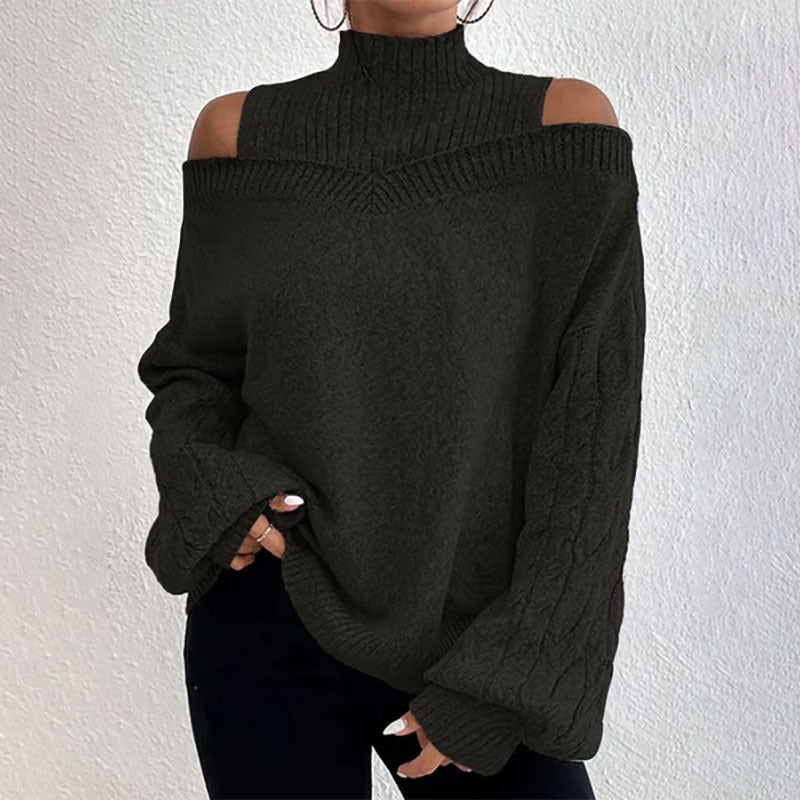 Off-Shoulder Knit Sweater