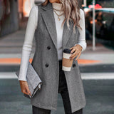 Sleeveless Blazer Vest Cardigan
