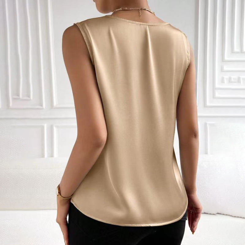 Satin V-Neck Camisole Tank