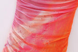 Lovemi - Plissiertes Tüllkleid für den Sommer für Damen, modischer Strandstil, asymmetrischer Kragen, bedruckt, schmale Passform, sexy Minikleid 