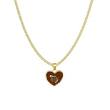 Lovemi - 12 Constellation Love Necklace Ins personalisierte herzförmige Halskette Schlüsselbeinkette Modeschmuck für Frauen zum Valentinstag