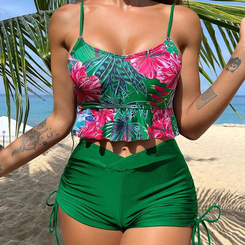 Lovemi - Europäische und amerikanische neue Split Bademode für Frauen Sexy Spicy Girl High Waist Printed Bikini