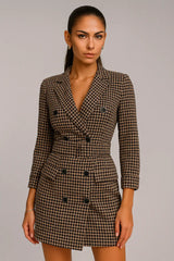 Herbst und Winter Damenmode mit langen Ärmeln und doppeltem Gürtel