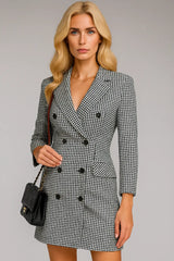 Herbst und Winter Damenmode mit langen Ärmeln und doppeltem Gürtel