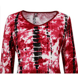 Lovemi - Yitonglian Trendy Style Plus Size Damen Bluse Sommer Rundhalsausschnitt Schlagärmel Unregelmäßig Lockere Freizeit Tops Shirt H433