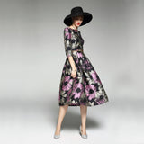 Lovemi - 2021 Frühling Sommer Jacquard Damen Luxus Indie Folk Kleid Brokat Ballkleid Kleid Lässige Abendclub Maxi Kleidung