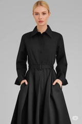 Lockeres Kleid Frauen Elastische Hohe Taille Dünnes Temperament zeigen