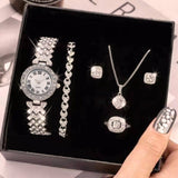 Montre-Bracelet de luxe entièrement diamantée, costume à Quartz pour femmes