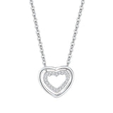 Lovemi – Halskette mit Herz-zu-Herz-Anhänger aus S925-Sterlingsilber