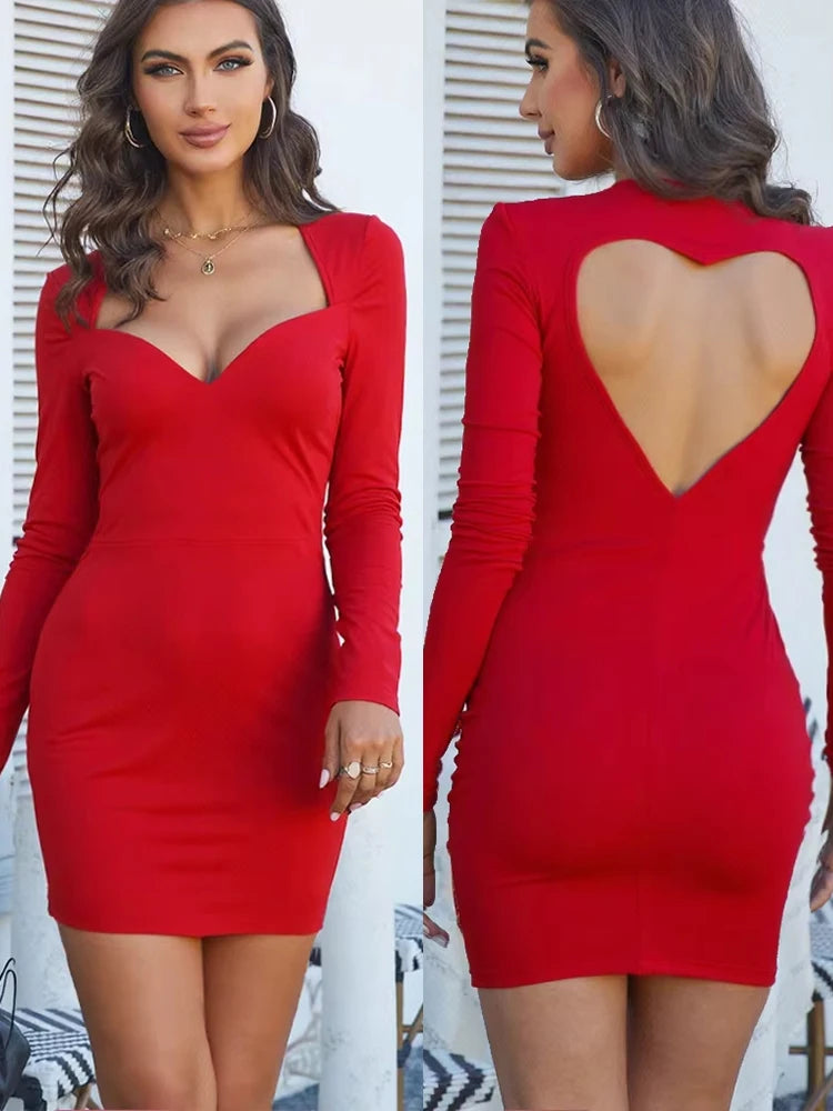 Red Cut Out Dress Stella