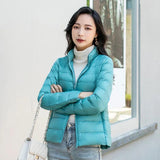 Lovemi - Damen Frühlingsjacke, modisch, kurz, ultraleicht, verstaubarer Puffermantel, 15 Farben, warme Daunenjacke für Damen, koreanische Slim Fit-Parkas, 5XL