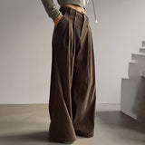 High-Waisted Pleated Wide-Leg Pants