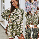 Lovemi - Frühlingsmode Europäische und amerikanische Camouflage-Freizeit-Einteiler-Shorts