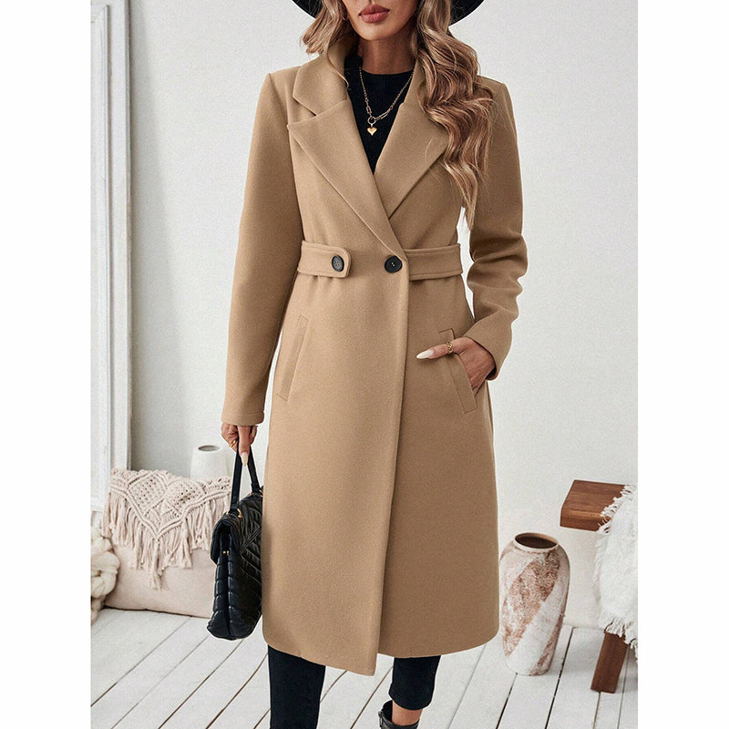 Notch Lapel Trench Coat Elegance