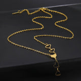 Lovemi -  Fashion Love Pendant Stainless Steel Necklace