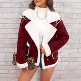 Cozy Chic Polo Collar Plush Jacket