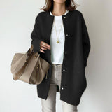Chic Woolen Long Coat for Women